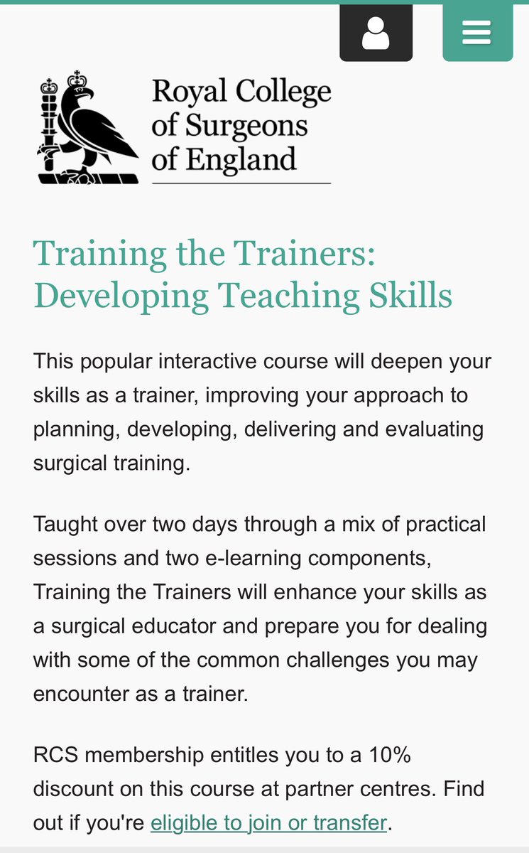 RCS England Training the Trainers course available <a href="/royalhospital/">Chesterfield Royal Hospital NHS FT</a> Chesterfield Royal Hospital 18-19 Feb 2023

#SurgEd #MedEd 

Interested Email: crhft.surgicalcourses@nhs.net

<a href="/jamestoml1/">James Tomlinson</a> <a href="/OrthopodReg/">Simon Fleming 🛠</a> <a href="/RonnieMDavies/">Ronnie Davies</a> <a href="/ACPGBI_EduTrain/">ACPGBI-Education&Training</a> <a href="/ACPGBI/">@ACPGBI</a> <a href="/BAspinallDME/">Becky Aspinall DME</a> <a href="/ASGBIEastMidsJC/">ASGBIEastMidsJC</a>