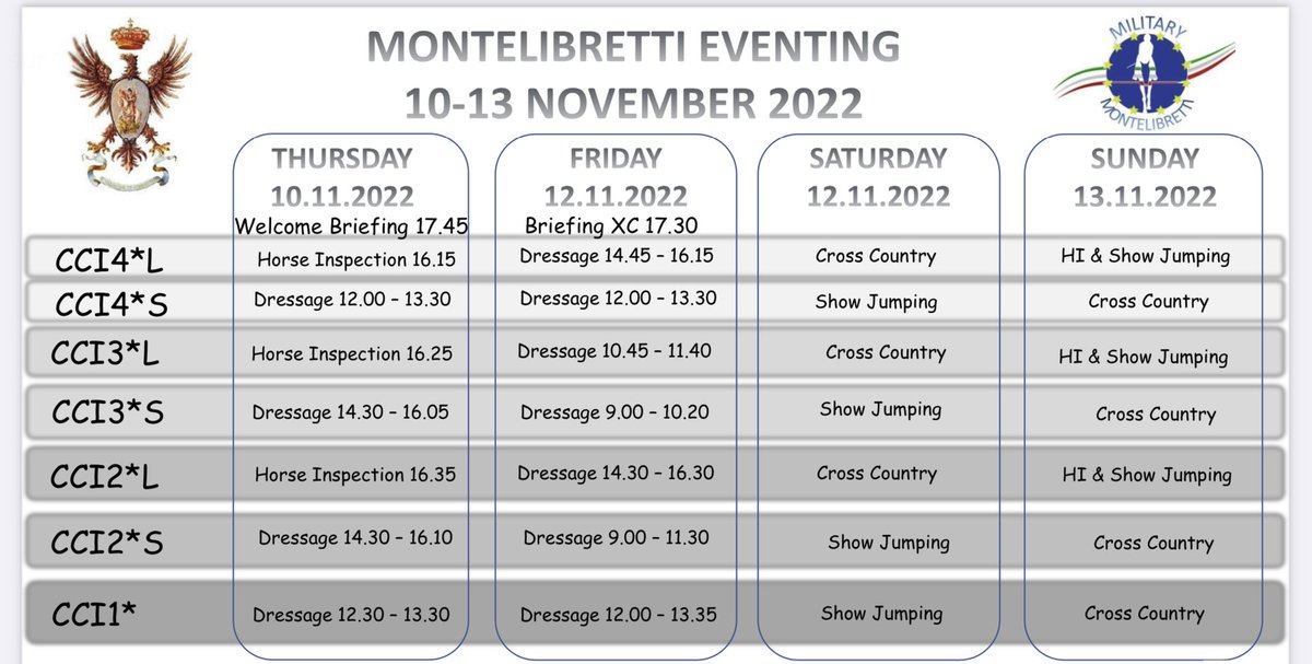 CCI de Montelibretti : la Championne Olympique annoncée !

Cette semaine a lieu un international à Montelibretti, recevant du 1* au 4*. 

Plus d’infos ➡️ facebook.com/profile.php?id…
