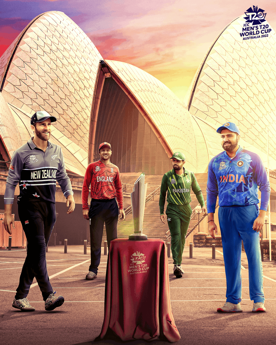 ICC's tweet photo. Four teams remain 🤩

It all begins at the SCG 🏟

#T20WorldCup https://t.co/wveJcXbXse