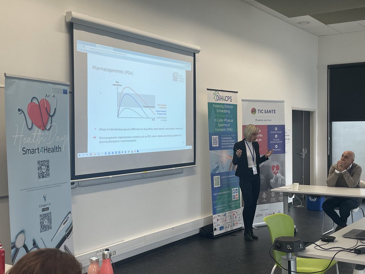 Health Day in Bordeaux. Sine Rampe presents ParMe in the frame of the ⁦<a href="/Smart4HealthEU/">smart4health.eu</a>⁩ project. Very interesting talks from our different partners. #ehealth ⁦<a href="/TICSanteNA/">TIC Santé Nouvelle-Aquitaine</a>⁩