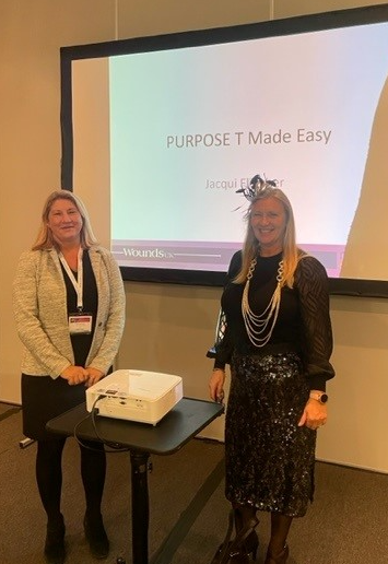 dhg_healthcare's tweet photo. If you missed Alison McGrath presenting the SMARTreponse in yesterday's Purpose T Made Easy session at @Wounds_UK with @JacquiFletcher3, visit stand 31 today for more information #WUK22 #Harrogate2022 #woundsuk2022 https://t.co/3Pia5E17Kx