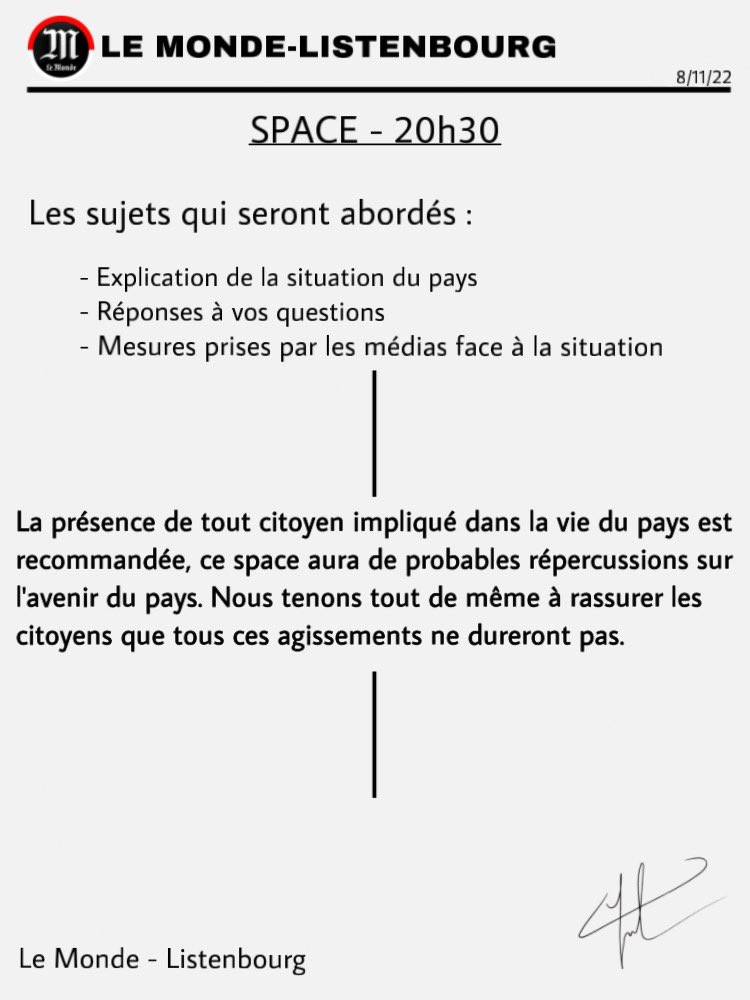 LeMondeLBG's tweet photo. ℹ️INFO | Merci de bien vouloir relayer cette affiche afin de mettre les citoyens au courant. Rendez-vous ce soir à 20h30. #Listenbourg https://t.co/IWsR856KdH