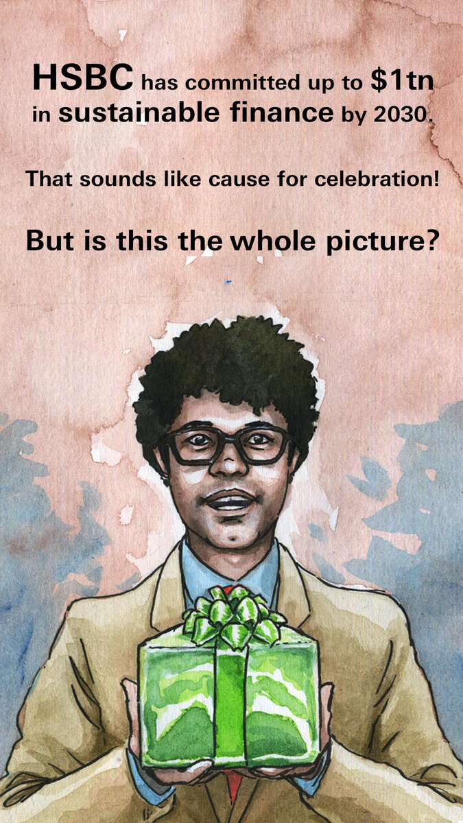TBIJ's tweet photo. How honest are @HSBC’s green finance ads? 🤔It recently got in trouble for not mentioning the money it funnels into fossil fuels…
So, ahead of #COP27 Finance Day we’ve imagined what an *honest* HSBC ad might look like ⬇️
1/4 https://t.co/TzN79QnRiu