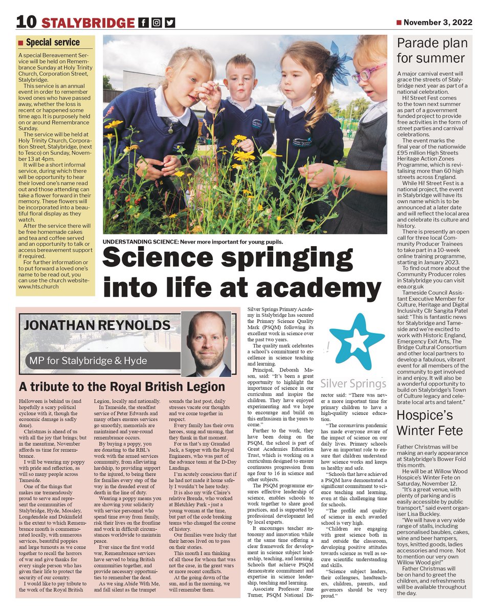 Gaet_News's tweet photo. It's great to see the fabulous work continue at Silver Springs Primary Academy, achieving @Psqm_HQ, following their Good rating by @Ofstednews. Thanks to @newsintameside #PSQM #PSQMCommunity https://t.co/Zslbyaoeea