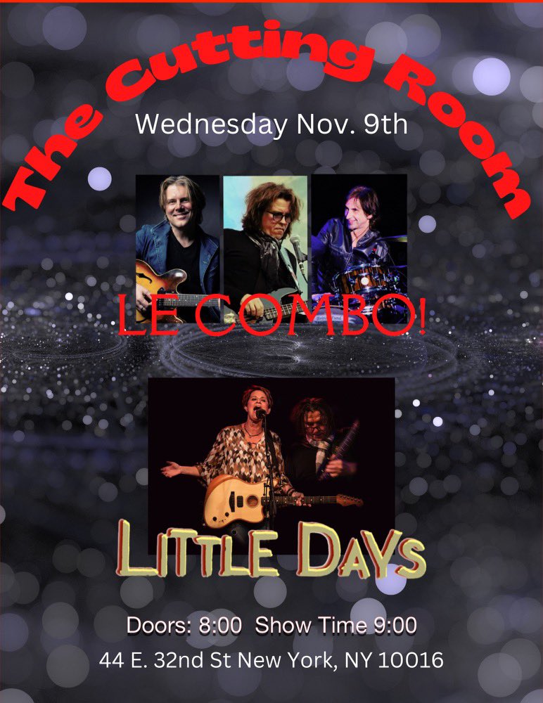 wacbiz's tweet image. Tomorrow, a must see show, #littleDays #lecombo with Shane Theriot guitarist, from Hall&amp;amp;Oats and Jorgen Carlsson bassist, from @govtmuleband