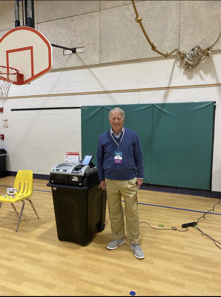 Admiral Steve Abbot is volunteering as an election poll worker today! #VetTheVote