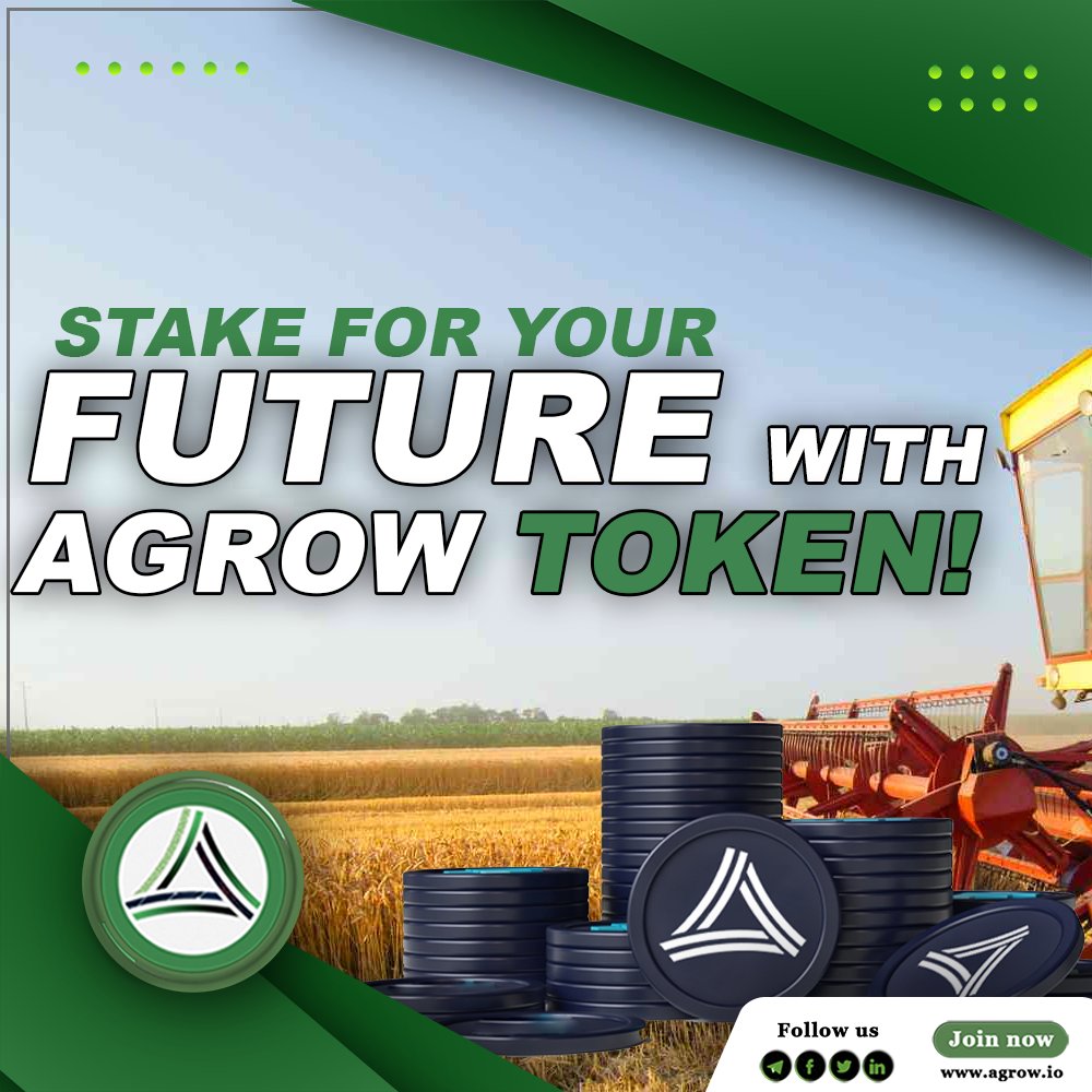 Agrowofficial's tweet photo. Investing in Agrow Token is the best way to start your journey as an investor and make a fortune. Invest early, invest often, and become part of the Agrow Token community today.
#agrow #agriculture #farming #farm #farmer #farmlife #agro #nature #agricultura #agriculturelife https://t.co/COj9yU5xS0
