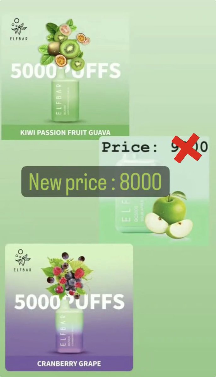 vapebarsudan's tweet photo. Available for today 💨.                                  Delivery 🛵or pick up 📦.                         شارع المشتل مع الصفا داخل المشتل مول لصق سوبر ماركت قوديز 📍0112030872☎️للاستفسار.                          8,000 بدل 9,0000 ألحق التخفيض 🎉🎉 https://t.co/QNBlvciMyI