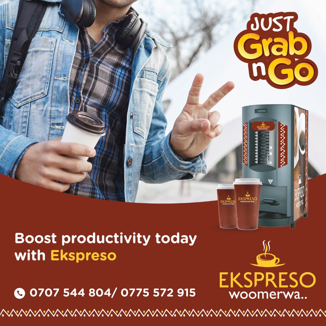 Ekspreso_W's tweet photo. Stay productive with a cup of @Ekspreso_W today.

Contact us at: 0707 544 804/ 0775 572 915
Email: ekspreso.woomerwa@gmail.com

#Ekspreso #Woomerwa https://t.co/nnZgalEZxf