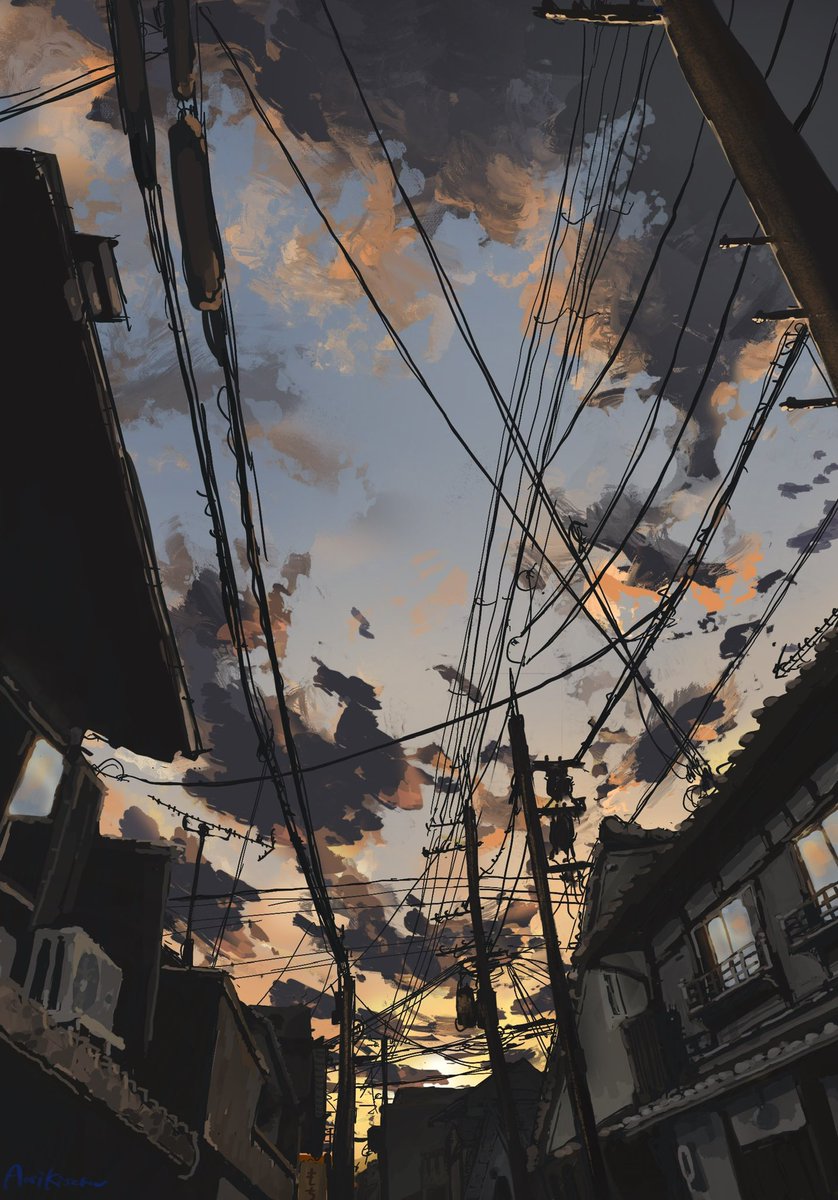 「#ツイッターTL復活祭タグ使わせていただきます京都で風景画を描いています。影はし」|キセル 青シ kiseru aosiのイラスト