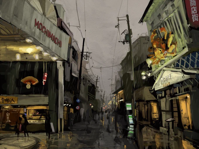 #ツイッターTL復活祭タグ使わせていただきます京都で風景画を描いています。影はしっかり暗く黒く塗るのが好きです。 