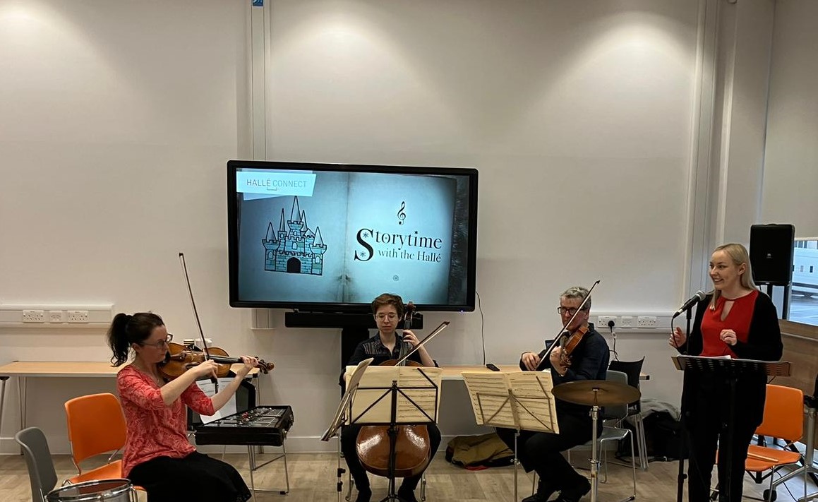 CYEastRiding's tweet photo. It was wonderful to welcome @the_halle to Hornsea, as a trio of @the_halle musicians and a storyteller performed Hallé Story Time at Hornsea Library!
#hornsea #thehalleorchestra #erlibraries https://t.co/FV80eAuRdJ