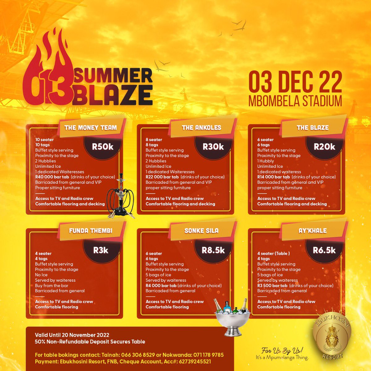 013SummerBlaze 🔥🔥❤️ 03 December 2022!!! 📍Mbombela Stadium, Koze Kuse With <a href="/MrCashtime/">K.O</a> <a href="/Officialzola7/">Bonginkosi Zola7 Dlamini</a> <a href="/Robot_Boii/">Roboto x3</a> <a href="/akaworldwide/">AKA</a> <a href="/Nasty_CSA/">IVYSON</a> 
#cheesecake #mihlali #tuesdayvibe