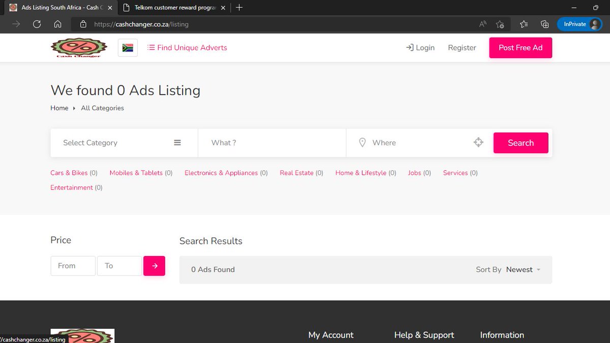 Cash_Changer's tweet image. cashchanger.co.za Cash changer. Sell almost anything here property, cars, electronics, jobs etc just to name a few. Simplest, Quickest way to sell classifieds adverts. #Sell #Buy #advertisement #properties #Sales #adverts. Check it out! Start using cash changer to sell.