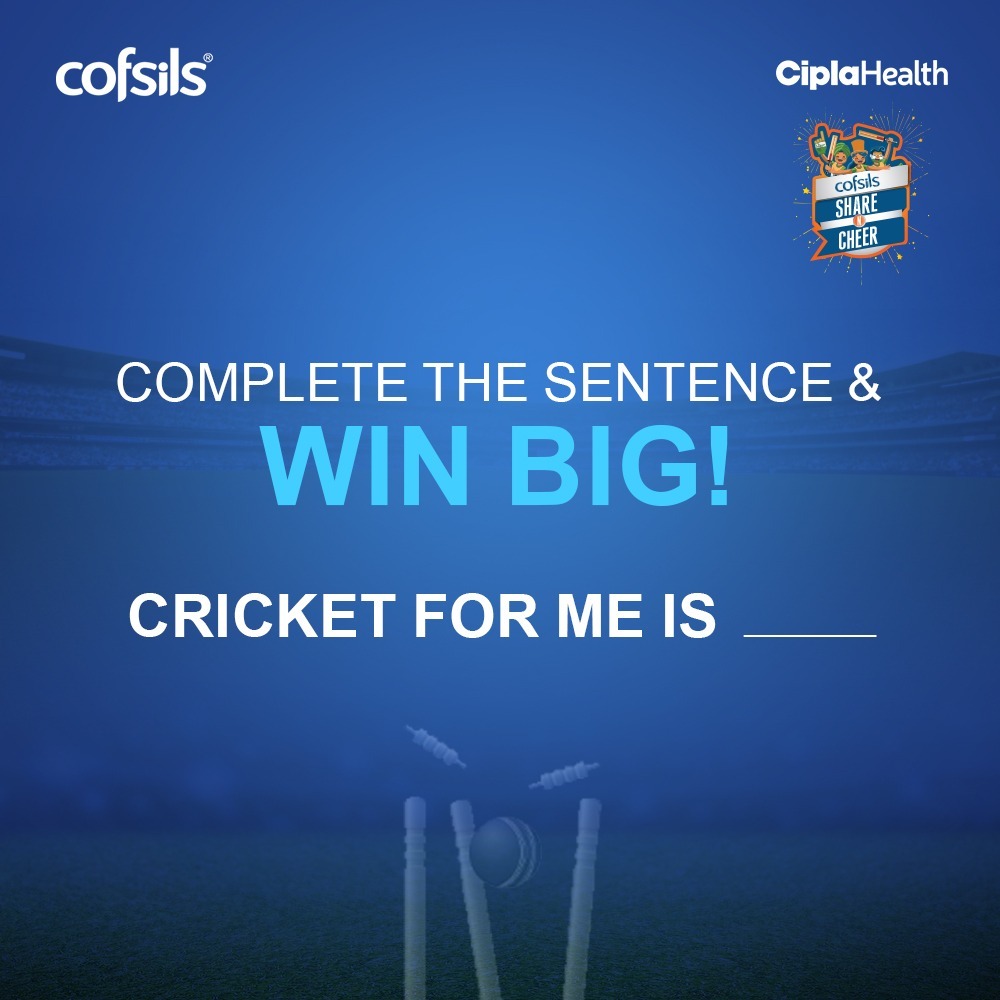 Tell us what cricket means to you!
Follow <a href="/cofsils/">Cofsils</a> &amp; stand a chance to win amazing prizes!
#contest #contestalert #Contestalertindia #contestgiveaway #alert #winbig #win #big #CofsilsSharenCheer  #SharenCheer #ShareCofsils #Cheer #WorldCup #T20 #T20WorldCup #TeamIndia