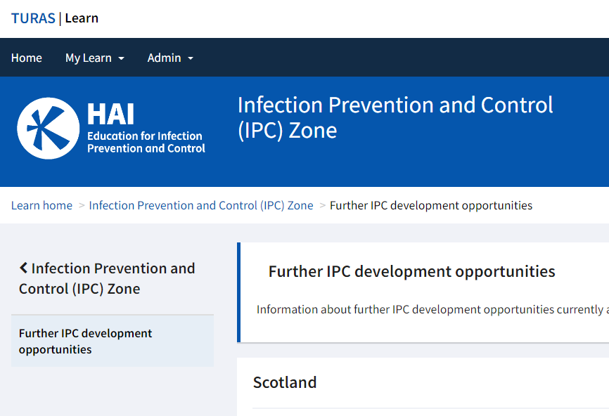 NHS_Education's tweet photo. Do you want to develop a career in Infection Prevention and Control in NHS Scotland? #IPC provides exciting career opportunities. We have added a list of courses from universities and Royal Colleges to #TurasLearn.
https://t.co/O4TrKqhks2 #ARHAI #SIPCEP @NHS_Education https://t.co/sgRj1izDsU