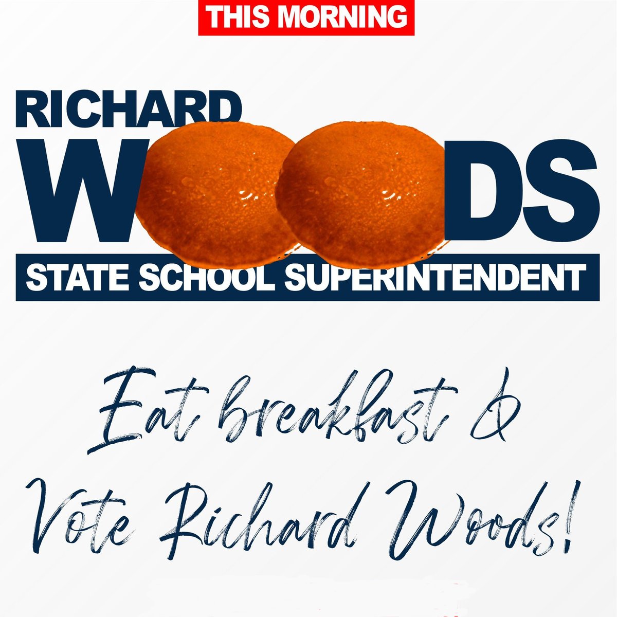 Richard Woods, Georgia's State Superintendent (@woodsforsuper) on Twitter photo TODAY is ELECTION DAY!
Be sure to 🥞eat breakfast and 🗳️vote for <a href="/woodsforsuper/">Richard Woods, Georgia's State Superintendent</a>.
#PostthePeach #gapol TODAY is ELECTION DAY!
Be sure to 🥞eat breakfast and 🗳️vote for <a href="/woodsforsuper/">Richard Woods, Georgia's State Superintendent</a>.
#PostthePeach #gapol