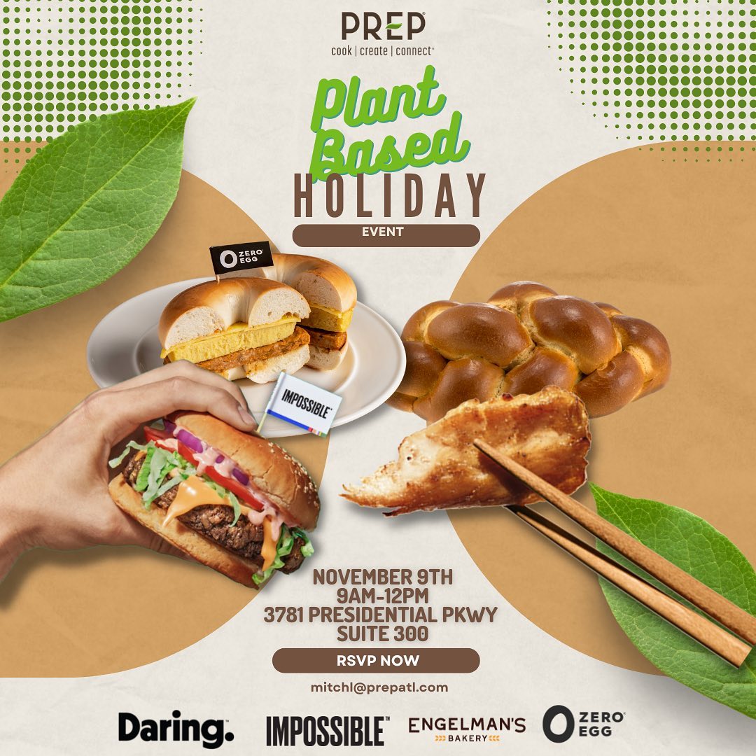 eatzeroegg's tweet image. We're thrilled to be joining @PREPKITCHENSUSA's #PlantBased Holiday Food Expo this Wednesday. Make sure to RSVP and join us in kicking off the holiday season! 

#PREPATL #PREPAtlanta #EatZeroEgg #Foodservice