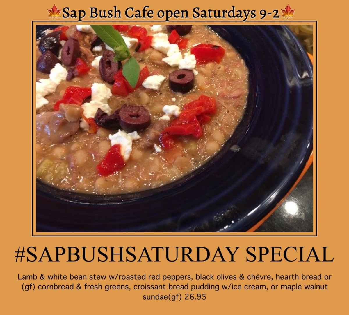 SapBushShannon's tweet photo. The croissant bread pudding is NOT to be missed! #farmtotable #visitschohariecounty https://t.co/LOkQvGAVOe https://t.co/1RvwYr1QdE