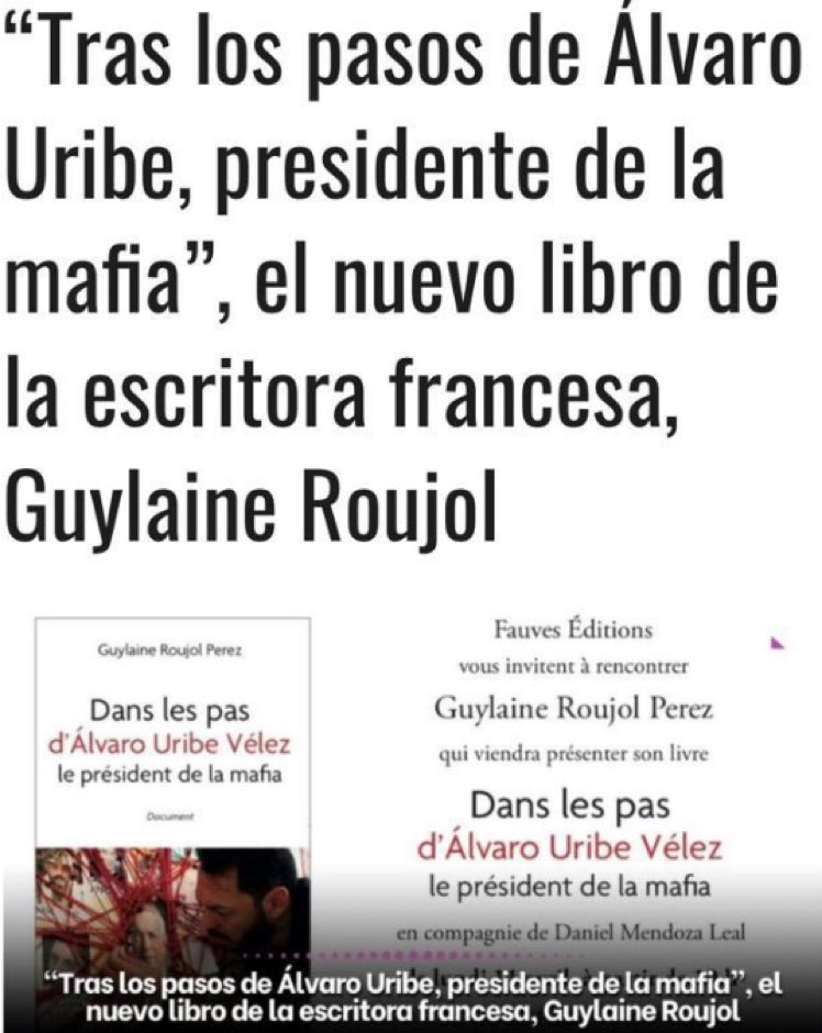 Eclides3's tweet image. &quot;Tras los pasos de Álvaro Uribe, presidente de la mafia&quot;. 
Éste libro será entregado al profesor Gilberto Tobón Sanin y a Jorge Enrique Robledo.