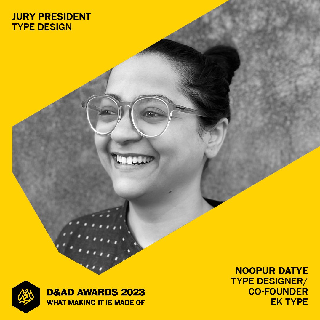 EkTypeFoundry's tweet photo. We are thrilled to announce that our co-founder Noopur Datye is @dandad 2023 jury president for Type Design and Lettering!
More details https://t.co/nChRDPuK3F
#typedesign #femmetype #EkType #typography #lettering #India #Jury #award #typeface #dandad23 https://t.co/8rPeuxjxsy