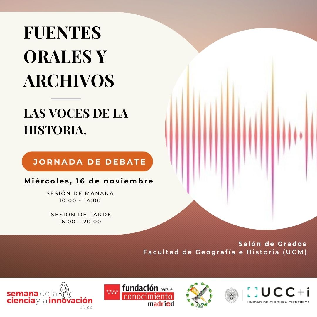 El miércoles 16 tendremos la oportunidad de conocer el fondo documental y servicios que prestan algunos de los archivos con sede en Madrid. Gracias a todos ellos por su participación. 
<a href="/ArchivosEst/">Archivos Estatales</a> 
@AGUCM_ 
<a href="/fundacion1mayo/">Fundacion 1º de Mayo</a>
<a href="/MolinsDe/">Alejandro Molins de </a>
<a href="/BibyArchRANME/">Biblioteca y Archivo. RANME</a> 
<a href="/PortalEDIRED/">EDIRED</a>