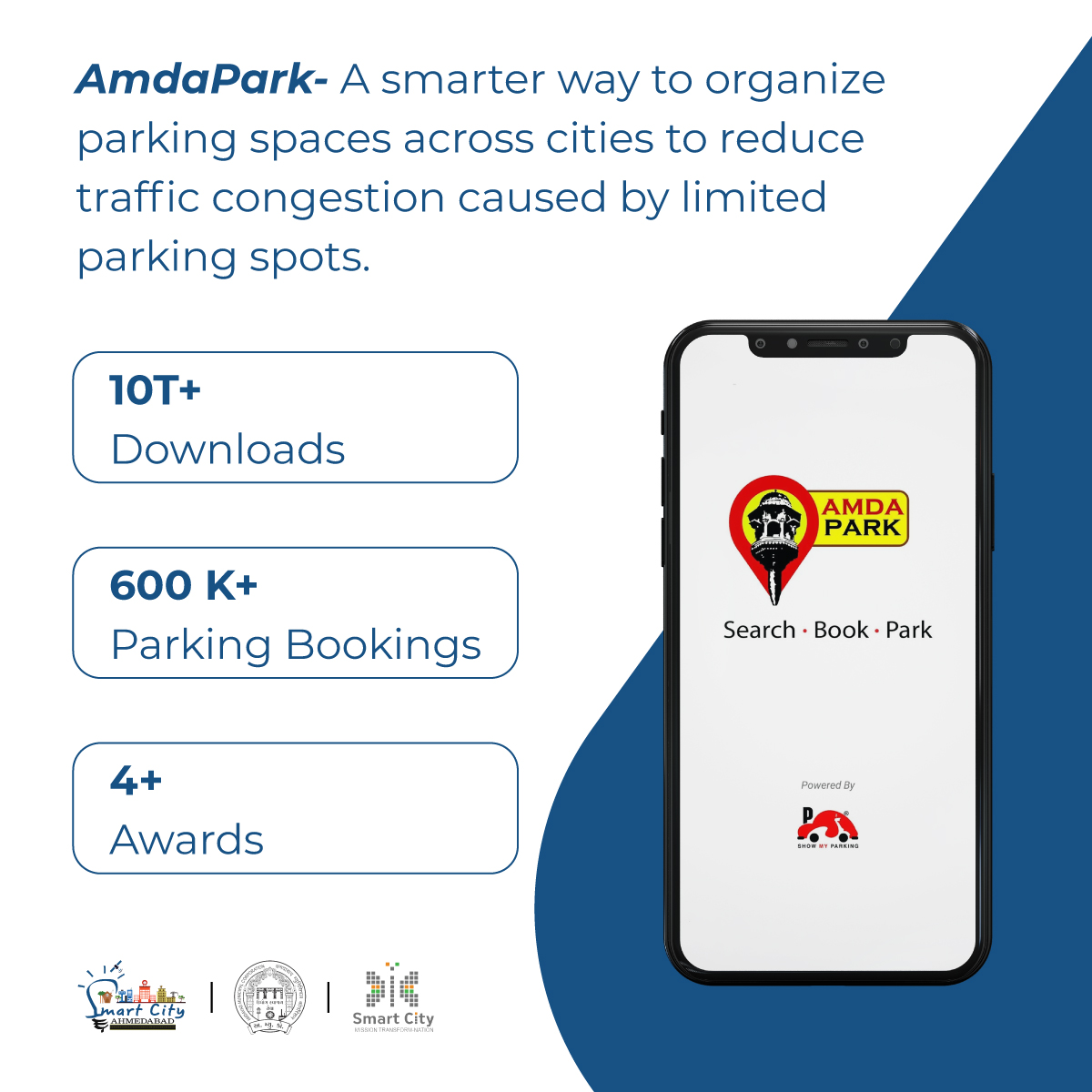 SmartCities_HUA's tweet photo. Due to saturation of parking spaces, vehicles continue to outnumber existing parking spaces, resulting clogged roads.
Book your parking before leaving your home and enjoy worry-free parking with #AmdaPark.
See how it works >> https://t.co/4vf984Xm65
#SmartCityAhmedabad https://t.co/eCEbQq9krx