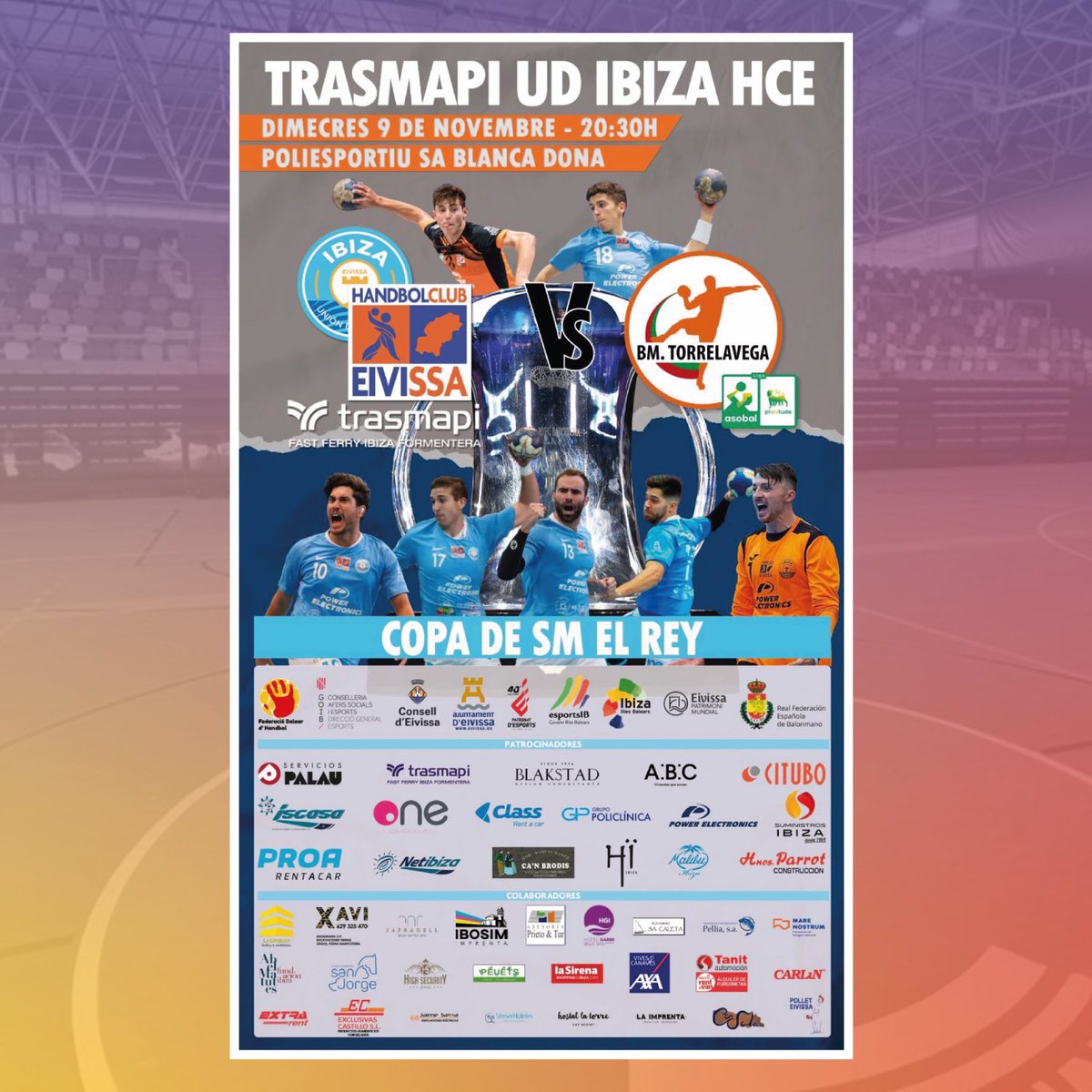 EL MILLOR HANDBOL ARRIBA A EIVISSA! 🤾🏽‍♂️🤩

Demà dimecres 9 el @UDHCEivissa rep a casa a tot un @bmtorrelavega de categoria <a href="/ASOBAL/">ASOBAL</a> a la competició de la ‘Copa de SM el Rey’. 🔥