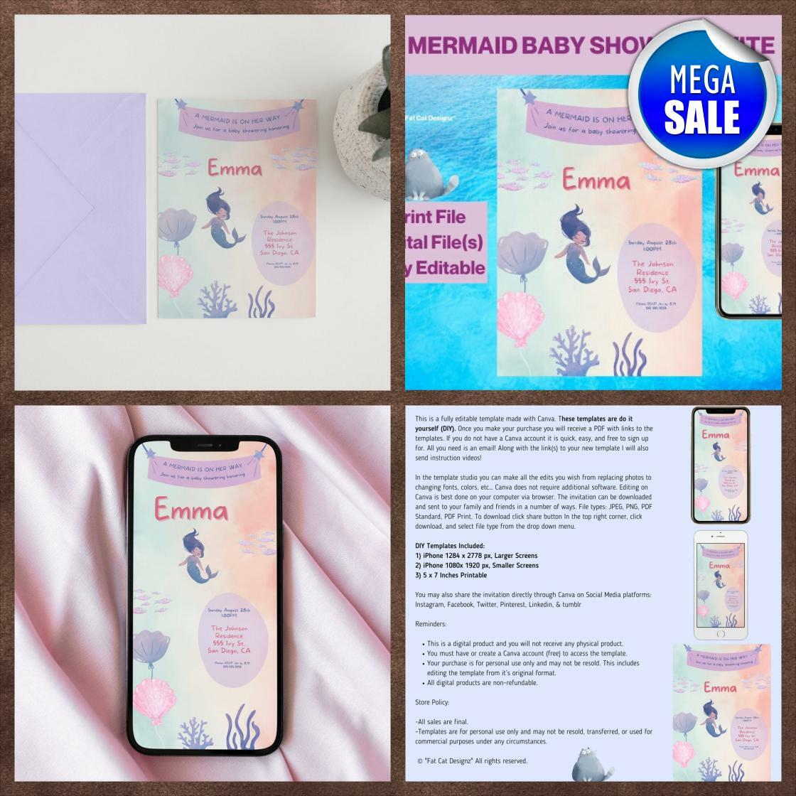 Unmissable! Check out this Mermaid Baby Shower - Digital & Printable Instant Download Templates - Mermaid Evite - Under the Sea Shower only at $12.79. 
etsy.com/listing/126439…
#UnderTheSeaShower #BabyShowerInvite