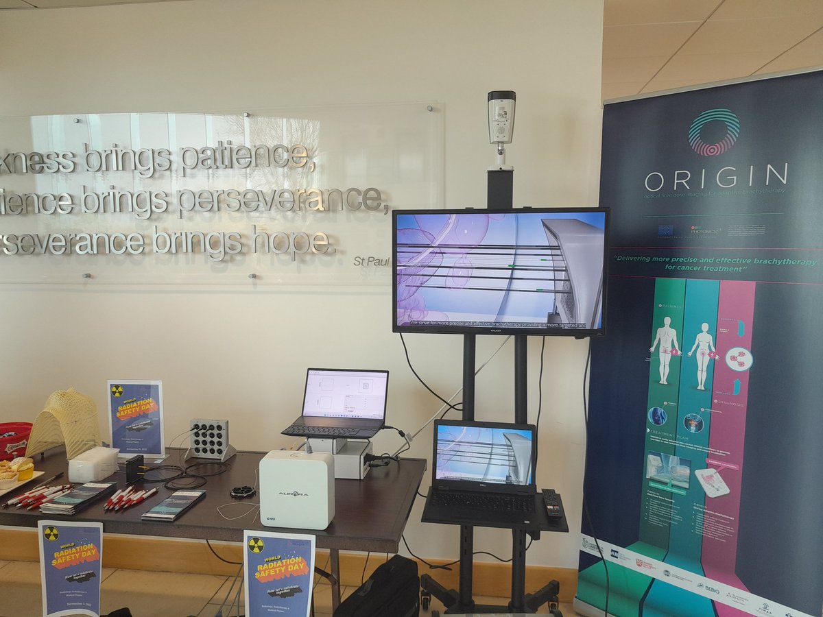A great opportunity to talk about the Origin Project in @GalwayClinic for the International Day of Medical Physics (Nov. 7th) and World Radiography Day (Nov. 8th) #Cancer #research #photonics #Horizon2020