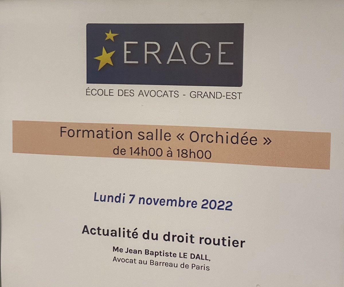 MaitreleDall's tweet image. Heureux d’avoir pu débattre et échanger avec mes confrères et consoeurs de Cayenne (et d’ailleurs) dans le cadre de la formation que je dispensais pour l’@ERAGE_ et vous noterez mon discret clin d’œil à la Porsche Cayenne sur mon support de formation… #humour… 😉