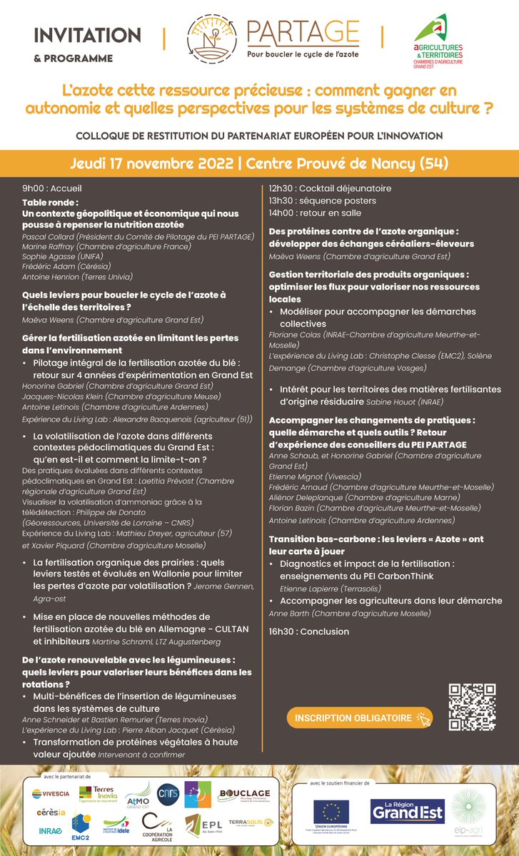 PEI PARTAGE (@pei_partage) on Twitter photo Transition #BasCarbone : les leviers #azote ont leur carte à jouer ! 🃏
Assistez au colloque de restitution du <a href="/PEI_PARTAGE/">PEI PARTAGE</a>
en vous inscrivant d'ici jeudi : forms.office.com/r/4sGVLgEd2H
📅 Jeudi 17 novembre 2022
📍 Centre Prouvé Nancy (54) Transition #BasCarbone : les leviers #azote ont leur carte à jouer ! 🃏
Assistez au colloque de restitution du <a href="/PEI_PARTAGE/">PEI PARTAGE</a>
en vous inscrivant d'ici jeudi : forms.office.com/r/4sGVLgEd2H
📅 Jeudi 17 novembre 2022
📍 Centre Prouvé Nancy (54)
