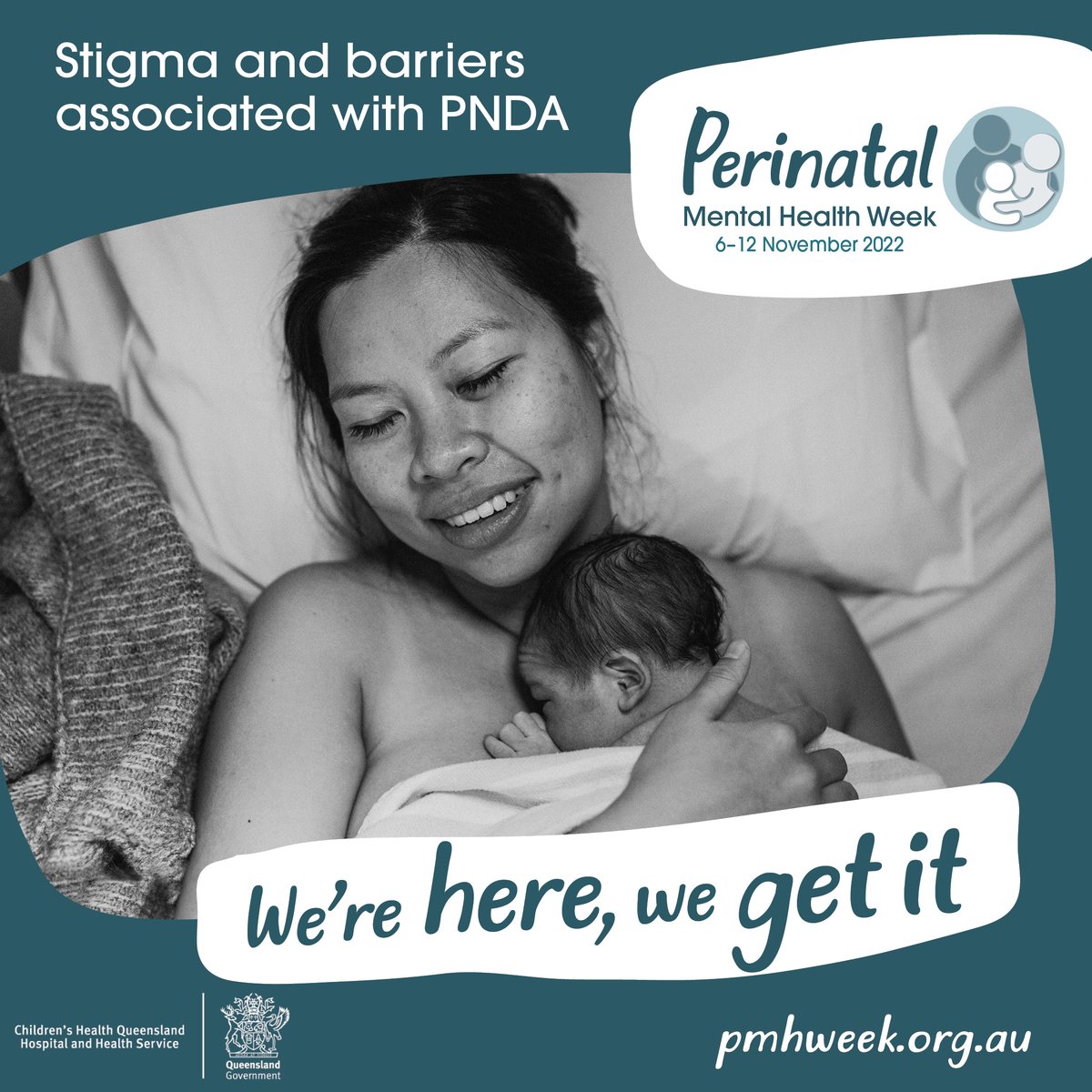 childhealthqld's tweet photo. Having a baby is meant to be one of the happiest times of our lives, right? Well, what if it’s not? 1 in 5 mums and 1 in 10 dads will experience perinatal depression or anxiety (#PNDA) but many feel they can't talk about it. Learn more 👉 https://t.co/GX0qAyqIf3 #PMHWEEK2022 https://t.co/ePWquLUyMC