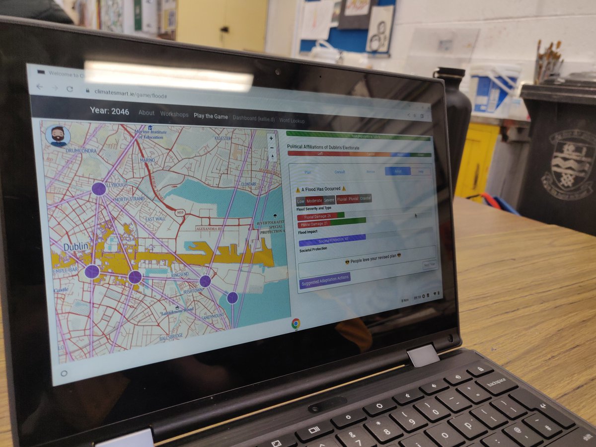climatesmart_ie's tweet photo. St. Marks Community College hard at work this morning saving Dublin from flooding! @stmarkscs1977 @MarksGREENTEAM. Their teacher said that Climate Smart "is a fantastic resource and I feel so lucky to have had the chance to use it". https://t.co/BUxwNXrms2