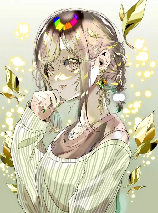 秋ガールズ(再掲)#オリジナル#秋 