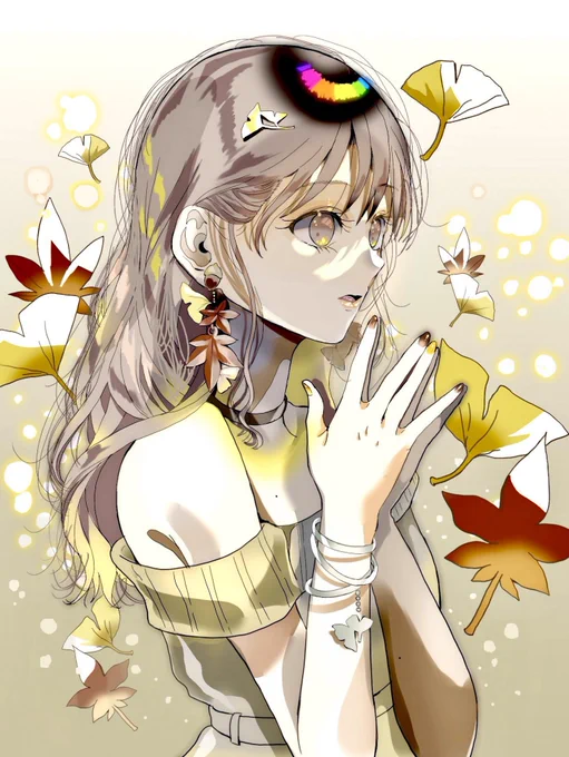 秋ガールズ(再掲)#オリジナル#秋 