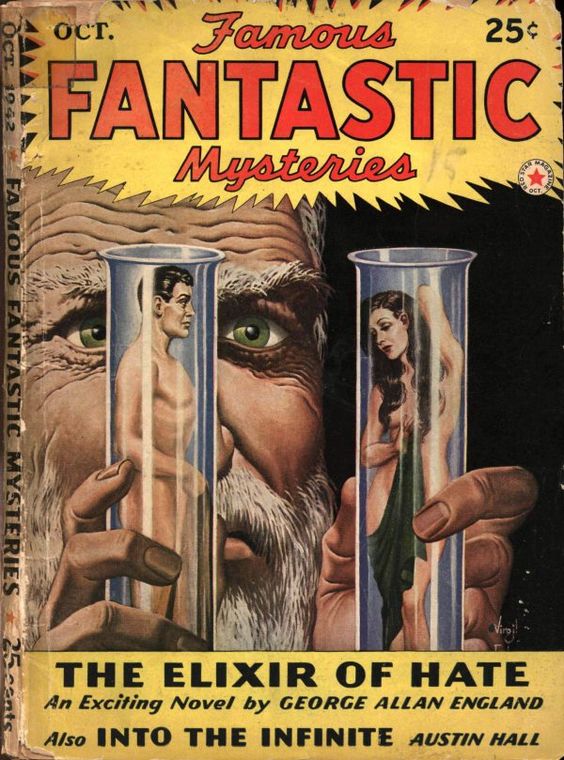HenryVogel9's tweet photo. #SciFiDaily Norman Saunders and Virgil Finley had different takes on George Allan England's tale, but they both gave us bottle babes. Finely added a bottled boy to the mix, which is a bit different. Link to download the story here:

https://t.co/ff4dRdoDsO

Thanks to @PulpCovers. https://t.co/hBIn2p6JAU