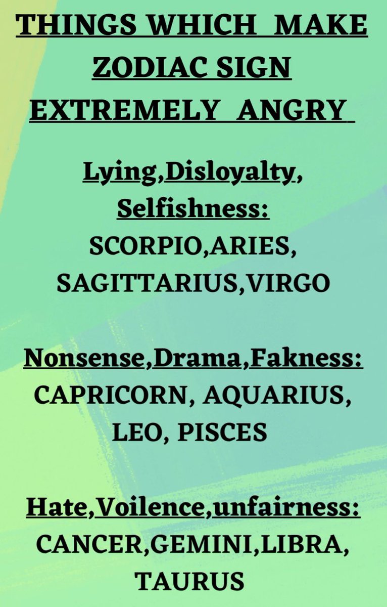 ranimastrologer's tweet photo. THINGS WHICH MAKES ZODIAC SIGNS EXTREMELY ANGRY😡🙏✨
For appointment: 7986620624 
#competition #influencer #influencermarketing #HomeDecor 
#f4f #Facts 
#tbt #home #love #astroloji #Facts  #instafollow #followme #bestoftheday #follow  #interiordesign #followback #Aries #Taurus https://t.co/xPH6NQJOrA