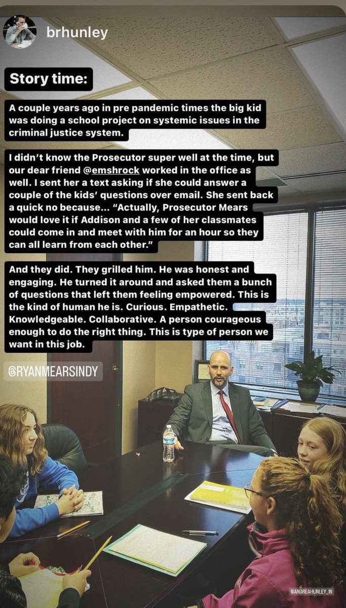 hurt vonnegut (@andreamwatts) on Twitter photo 📣 Had to share this story about <a href="/ryanmearsindy/">Ryan Mears</a> from my friend Ryan Hunley’s Instagram (<a href="/2NDcreative/">Second Street Creative</a>) — this is exactly why we need to Ryan Mears as our prosecutor 🥹 📣 Had to share this story about <a href="/ryanmearsindy/">Ryan Mears</a> from my friend Ryan Hunley’s Instagram (<a href="/2NDcreative/">Second Street Creative</a>) — this is exactly why we need to Ryan Mears as our prosecutor 🥹