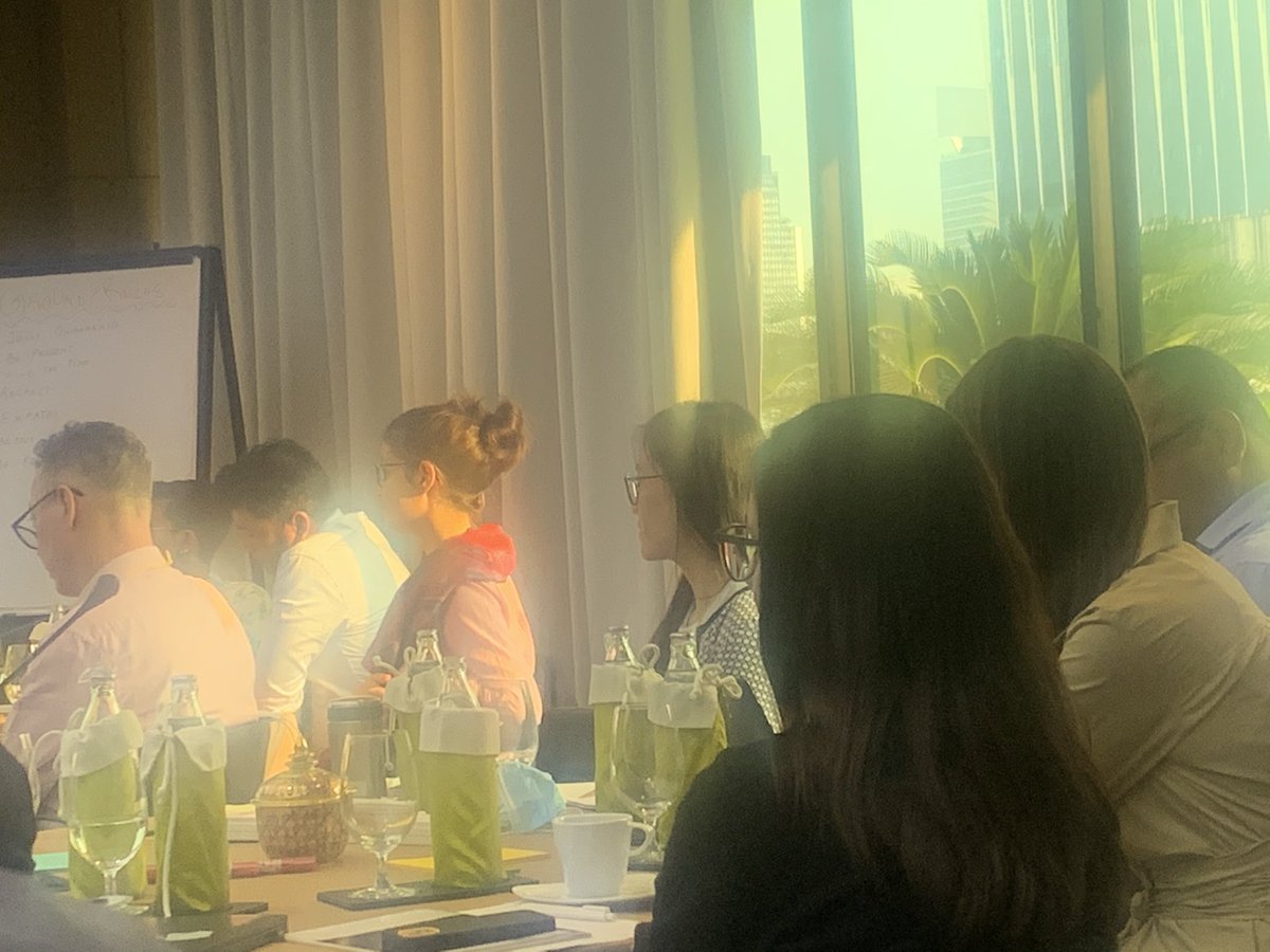 SarwatAdnan1's tweet photo. Peace&Development Advisors from #AsiaPacific are in #Bangkok. A riveting exchange with DCORegionalDirector on the multi-faceted role of the #ResidentCoordinator as the #UN Secretary General’s representative in the country. #UNReforms #SDGs @hndfon🏆 https://t.co/ZWocIJ8fq0