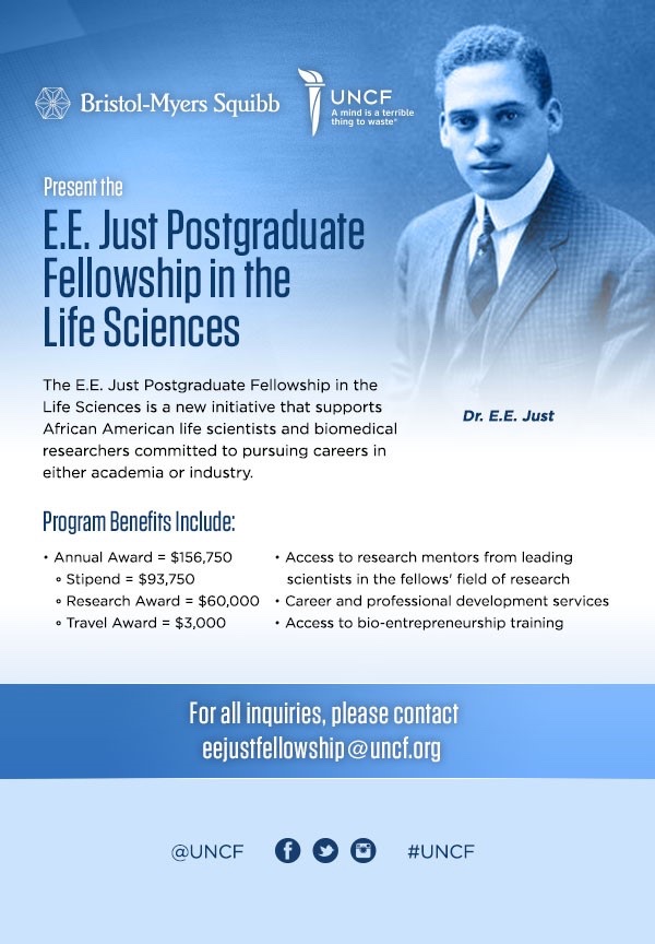 Our lab was awarded an EE Just Postdoctoral Fellowship from @UNCF, and we are looking for a postdoc candidate for this award. Very competitive salary and independent research budget for the fellow. If you, or someone you know is interested and eligible, get in touch ASAP.