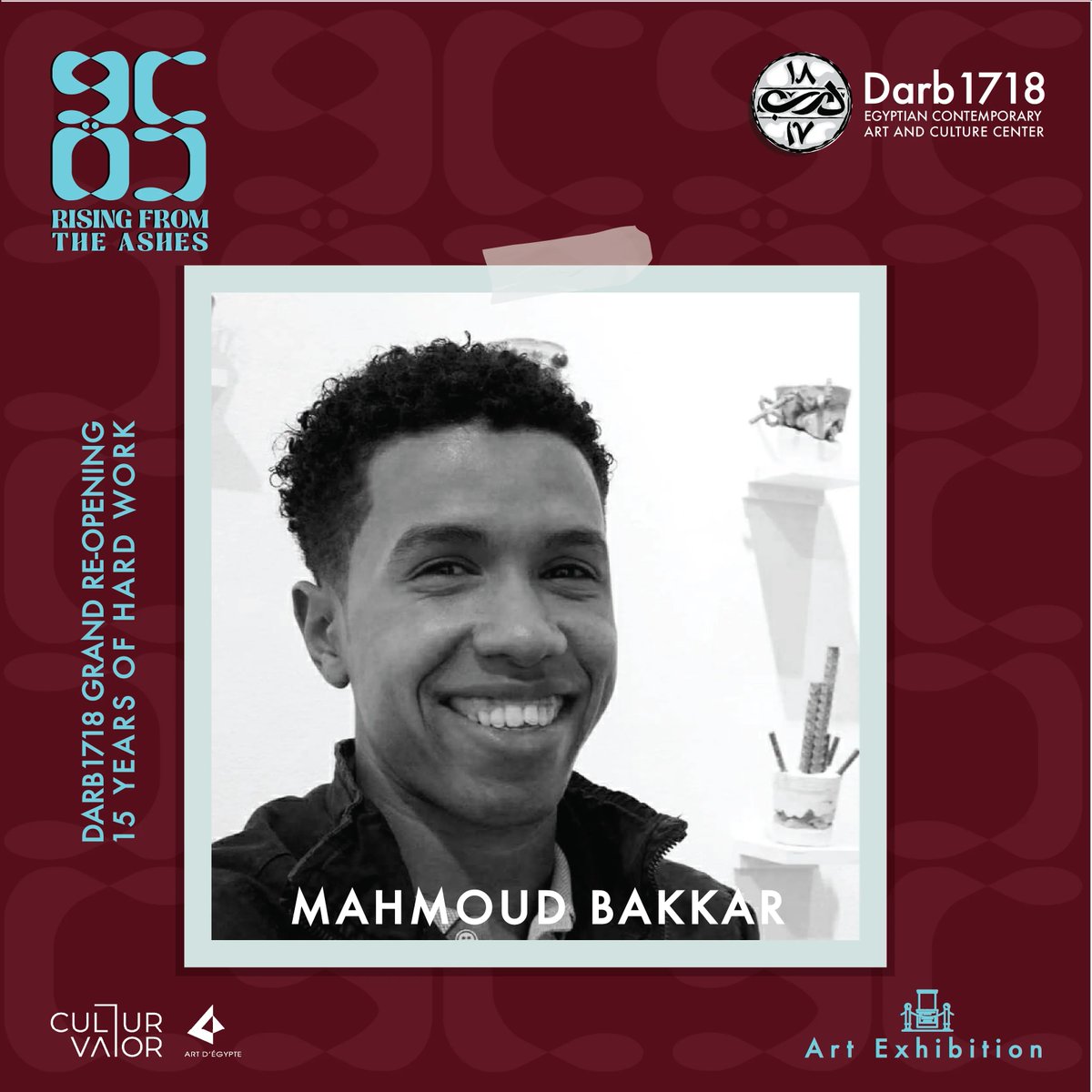 Mahmoud Ahmed (Bakkar)
In Darb 1718!
Aouda Exhibition - Rising From The Ashes

<a href="/ArtDegypte/">Culturvator / Art D’Egypte</a> @bakar_kira_artwork
#AOUDA #Darb1718 #ArtDEgypt #Art #Gallery #Exhibition