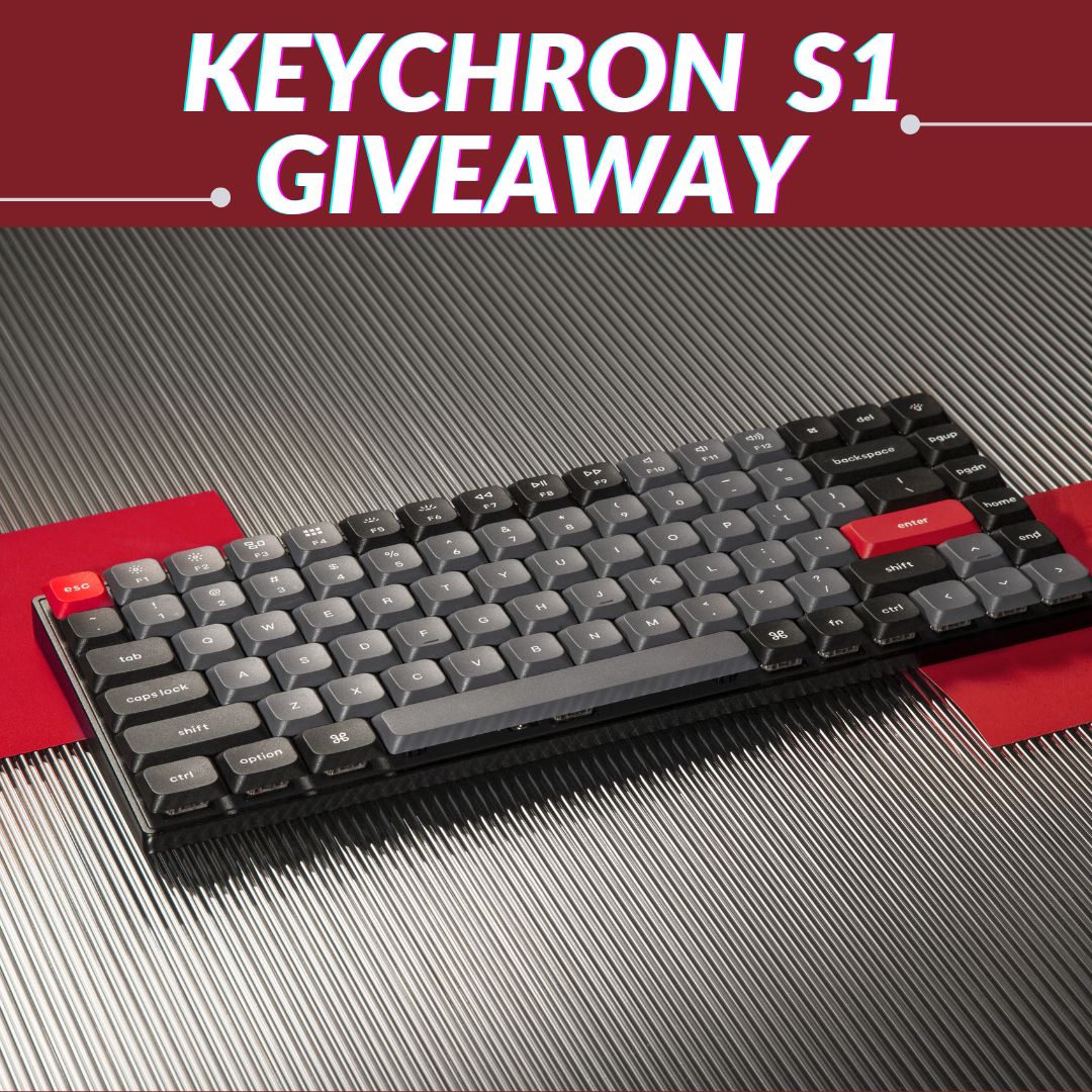To celebrate the release of the Keychron S1, we are giving away two S1 to two lucky winners😊. Winners will be announced on November 14th.

Retweet and enter👉🏻gleam.io/DHtXA/keychron…

Or order it👉🏻bit.ly/3FVaZ9t

#keychron #mechanicalkeyboard #customkeyboard #keychrons1