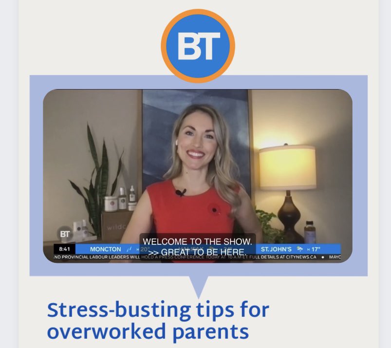 I had the privilege of appearing on <a href="/breakfasttv/">Breakfast Television</a> to share my approach + the latest products to help you care + prioritize yourself this season.

You can find the full segment here: instagram.com/reel/Ckrh9_msG…
#selfcare #overworkedparents #betterbalance #WorkLifeBalance