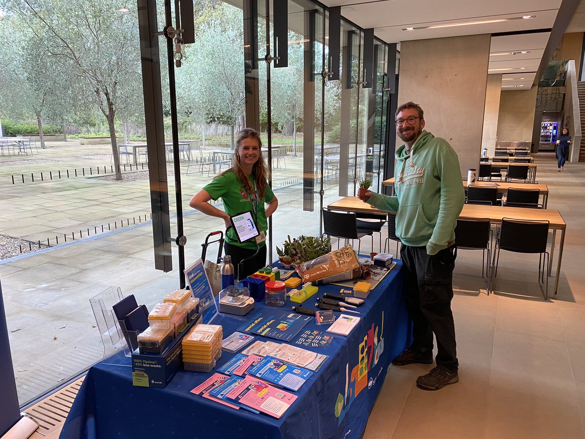 SarahStarlab's tweet photo. @StarlabUKLtd sustainability week has started! First Cambridge stop is Sainsbury Lab! Do come by with your empty #TipOne tip rack, and give your new cactus friend a home and a name! #ecolutionmovement #sustainabilityweek https://t.co/yI57ejixsx