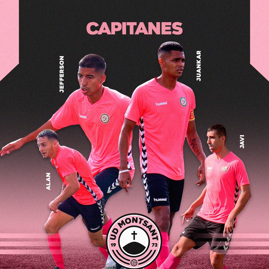 udmontsant's tweet photo. ¡Os presentamos a nuestros capitanes! Cuatro futbolistas que representan a todos y que encarnan los valores del club. #SentimientoMontsant #3cat13 #FutbolCat #PinkPanthers #Montsant50Años #Badalona #Canyet https://t.co/4Fpf6w4VkU