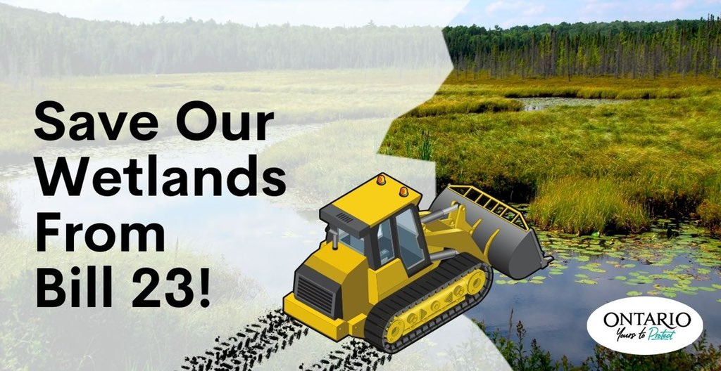 SCExo's tweet image. Sign the @envirodefence petition to tell your MPP and @SteveClarkPC, Minister of Municipal Affairs &amp;amp; Housing, to withdraw this wetland destruction bill. Canadians: please value our natural resources while we still can.
act.environmentaldefence.ca/page/116359

#ONpoli #ClimateAction #StopBill23