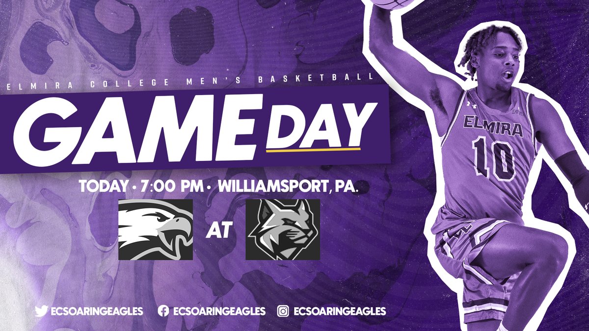 ECSoaringEagles's tweet photo. YES! The journey begins today for @ElmiraMBB, who opens the season against the Wildcats in Williamsport!! ⛹️‍♂️

🆚 Penn College
🕖 7:00 PM
📍Williamsport, PA
📺: https://t.co/3E4ZeikFu4

#TogetherWeFly #FightOn4EC #ElmiraProud https://t.co/2ZRmkehAaj
