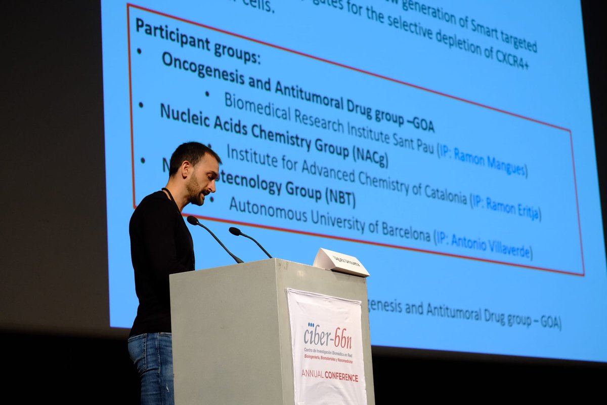 Nanbiosis's tweet photo. Very nice talk at #JornadasBBN by #UgutzUnzueta (@goaiibsantpau) on Site-directed conjugation of multivalent protein nanomaterials for #precisionmedicine of #cancer (#NANOLINK) With #nanbiosisexpertise of 3 @nanbiosis units:
U18 Nanotox, U1 PPP and U29 Oligonucleotide
#ICTSNews https://t.co/cGZgaopNvQ