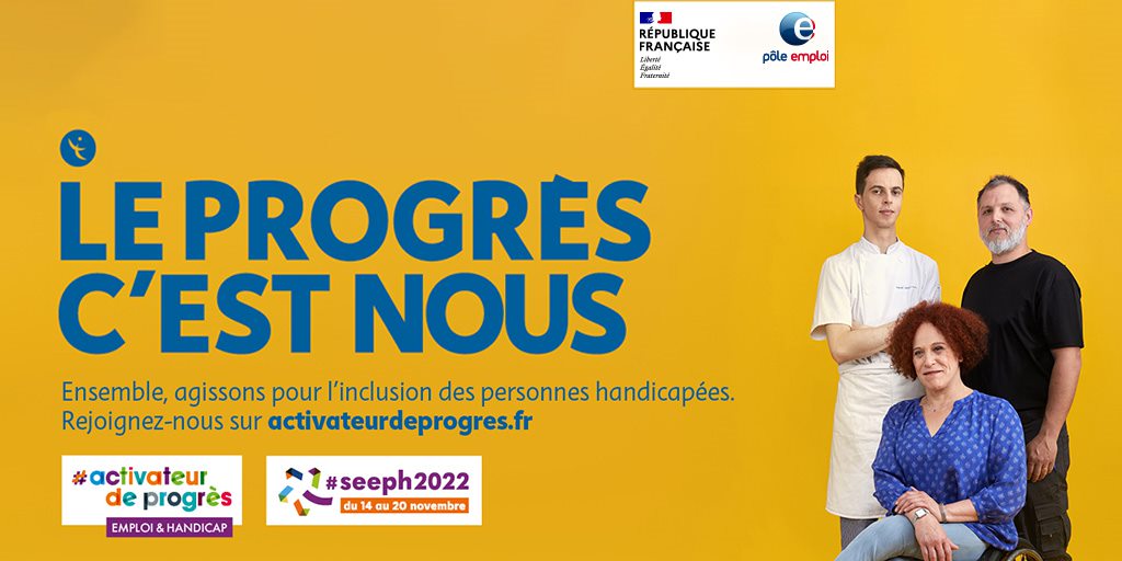 [SaveTheDate] 🗓️Du 14 au 18/11, les agences @pole_emploi #MaubeugePasteur &amp; #MaubeugeGare, ainsi que les partenaires se 🤝en faveur de l'insertion des personnes en situation de #handicap 
✅#emploi, #formation et #immersion vous attendent 

#capemploi #emploiethandicap #duoday